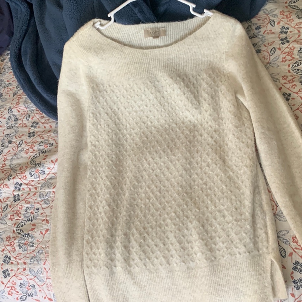 White Loft knit sweater